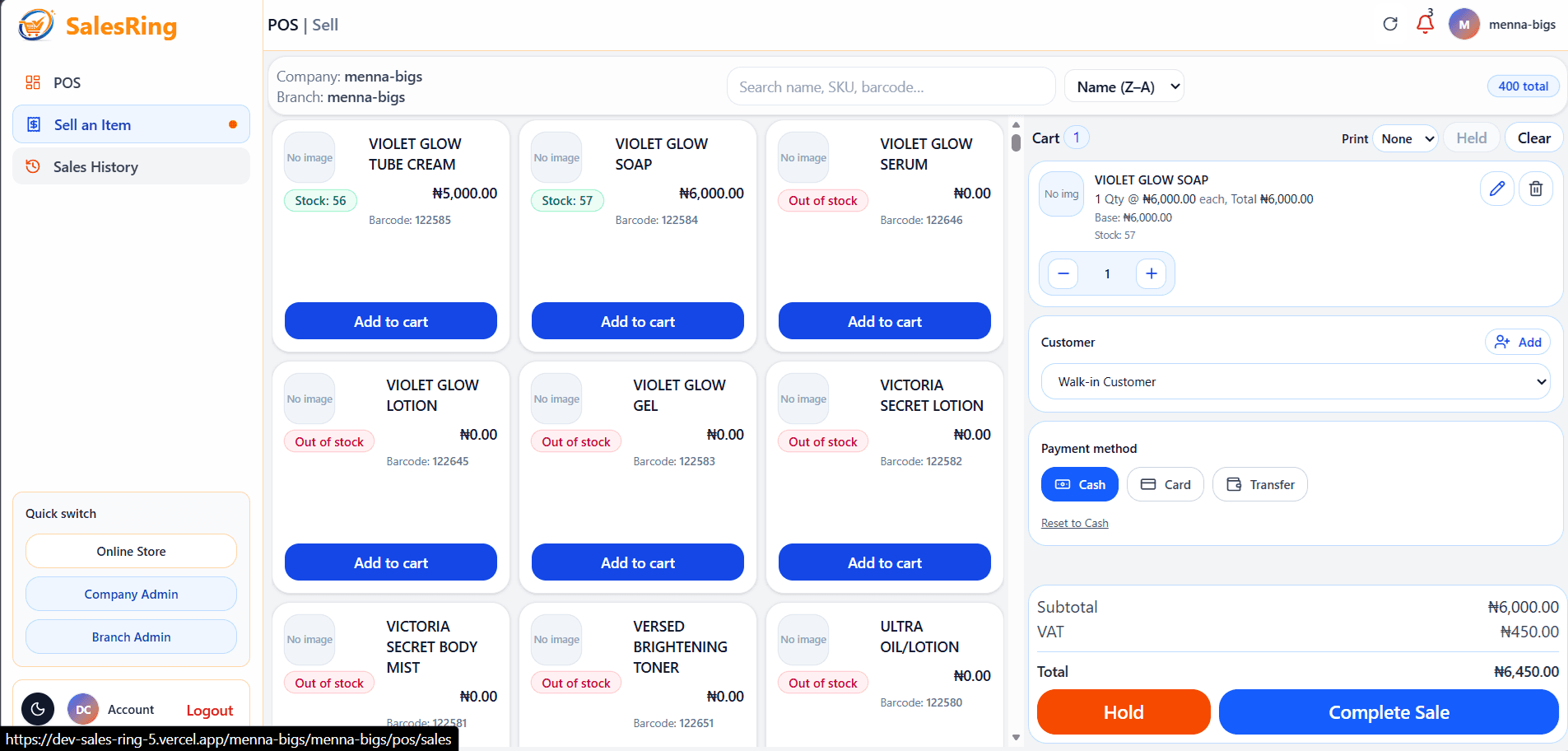 SalesRing POS Starter
